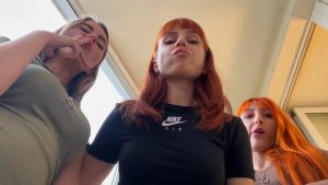 PPFemdom – Group POV Spitting and POV Human Ashtray Femdom from Three Mistresses Kira Agma and Juice
